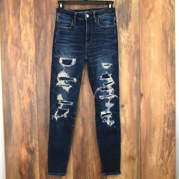 American Eagle Super Stretch Super Hi Rise Jegging 0 - Picture 2 of 6